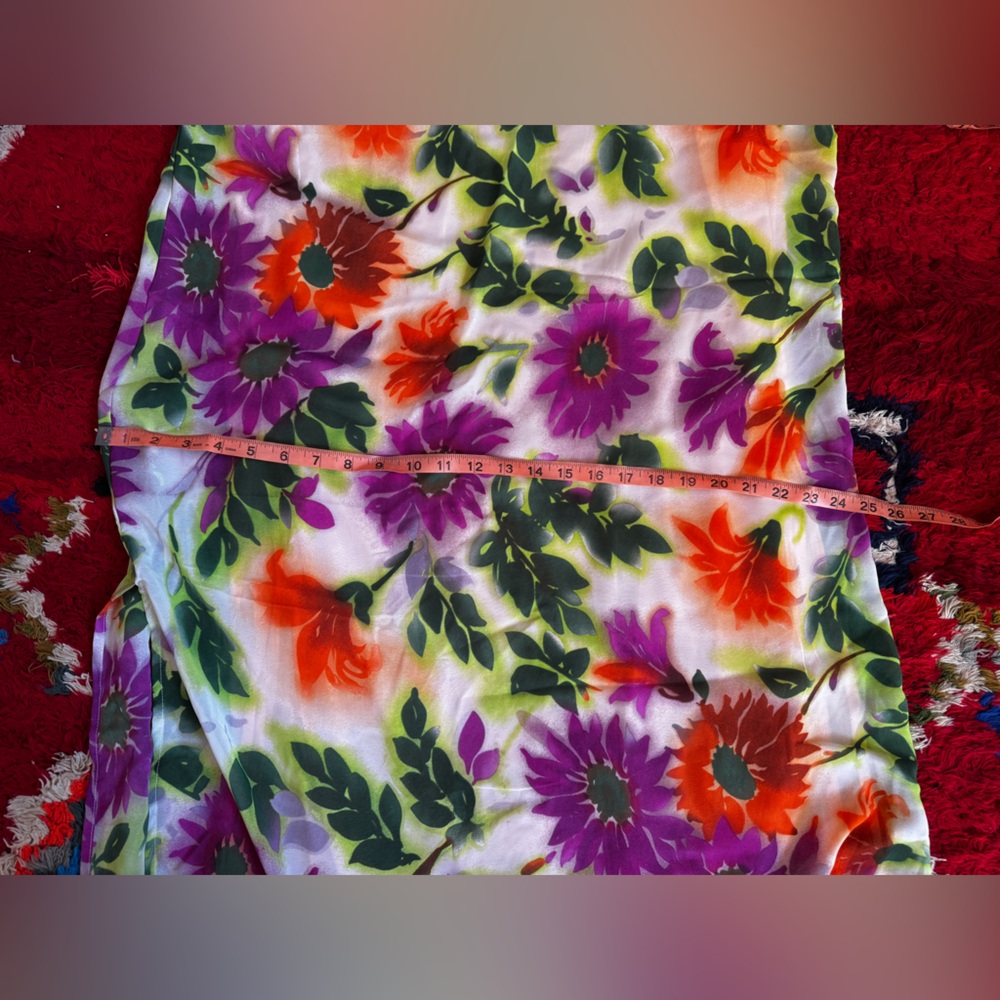 Y2K Vintage A Wild Thyme Psychedelic Floral Midi Dress Size 18 Deadstock - Picture 7 of 8